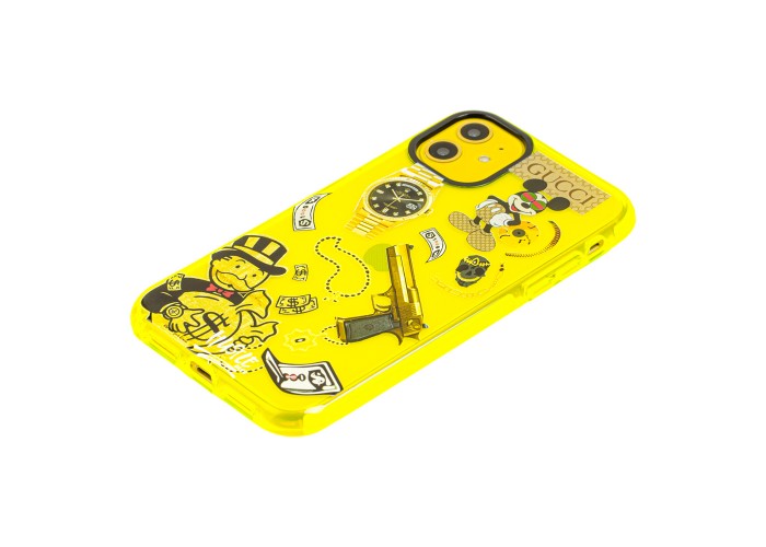 Чехол для iPhone 11 Neon print Микки Маус glamor