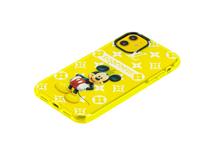 Чехол для iPhone 11 Neon print Микки Маус supreme