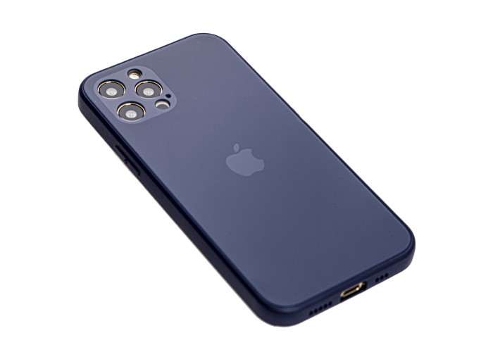 Чехол для iPhone 12 Pro Matt glass синий