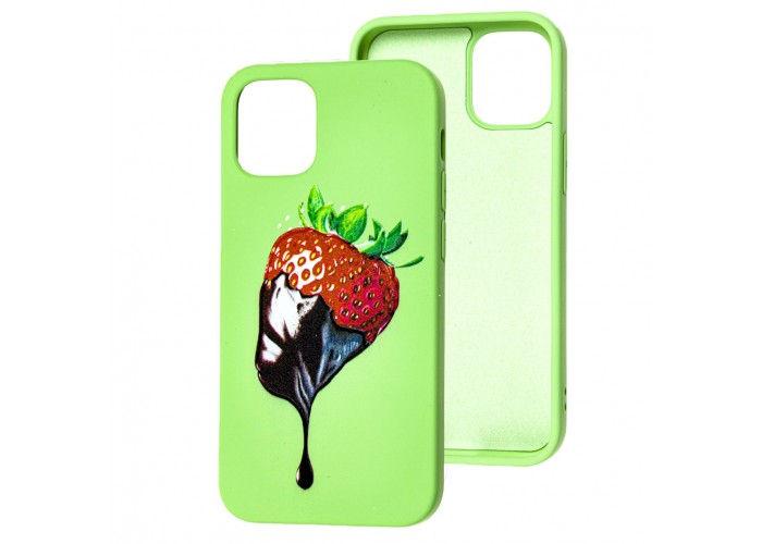 Чехол для iPhone 12 Pro Max Art case зеленый