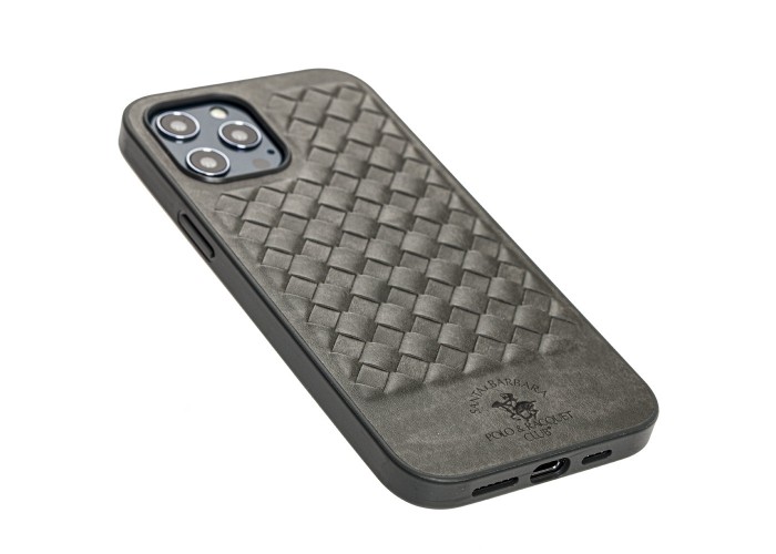 Чехол для iPhone 12 Pro Max Polo Ravel (leather) серый