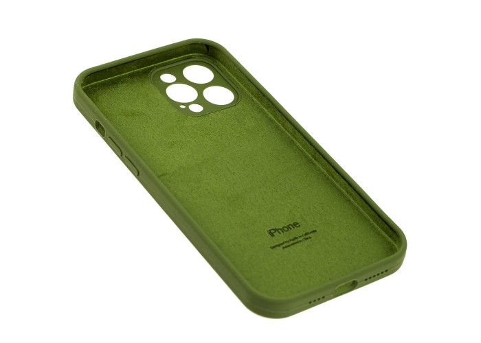 Чехол для iPhone 12 Pro Max Silicone Slim Full camera army green