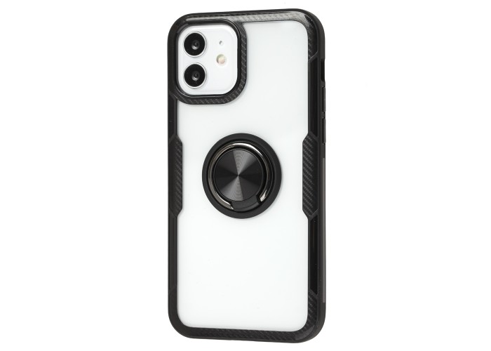 Чехол для iPhone 12 / 12 Pro Deen CrystalRing с кольцом черный