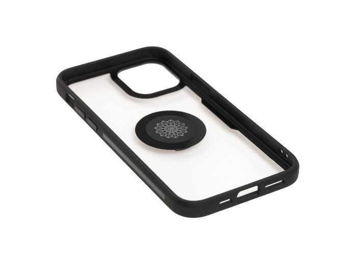 Чехол для iPhone 12 / 12 Pro Deen CrystalRing с кольцом черный