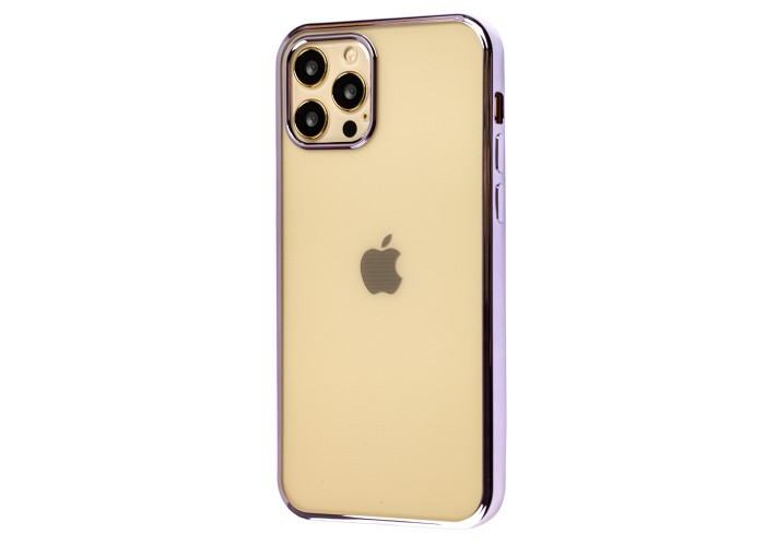 Чехол для iPhone 12 / 12 Pro Glossy edging сиреневый
