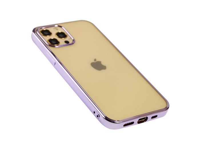 Чехол для iPhone 12 / 12 Pro Glossy edging сиреневый