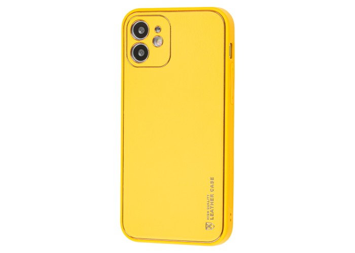 Чехол для iPhone 12 / 12 Pro Leather Xshield желтый