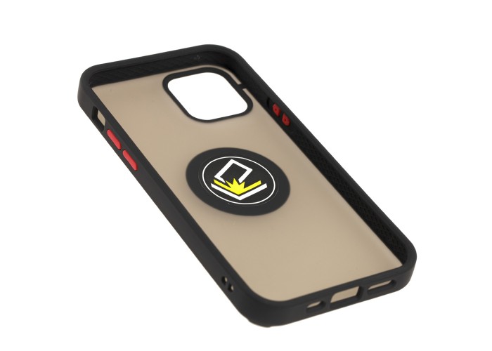 Чехол для iPhone 12 / 12 Pro LikGus Edging Ring черный / красный