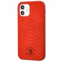 Чехол для iPhone 12 / 12 Pro Polo Knight (Leather) красный