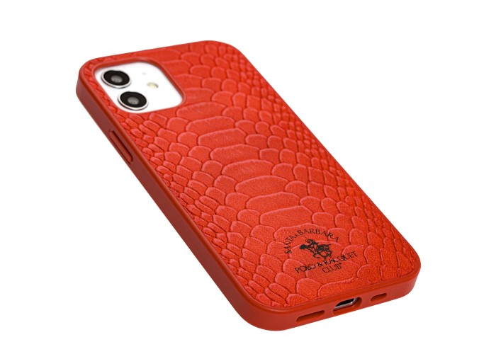 Чехол для iPhone 12 / 12 Pro Polo Knight (Leather) красный