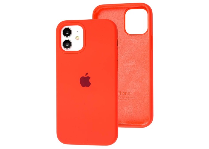 Чехол для iPhone 12 / 12 Pro Silicone Full арбузный / watermelon red