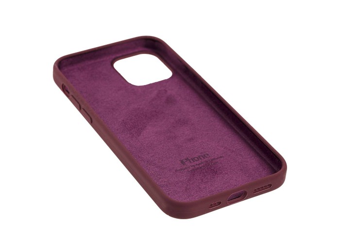 Чехол для iPhone 12 / 12 Pro Silicone Full бордовый / plum