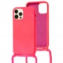 Чехол для iPhone 12 / 12 Pro Wave Lanyard without logo bright pink