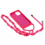 Чехол для iPhone 12 / 12 Pro Wave Lanyard without logo bright pink