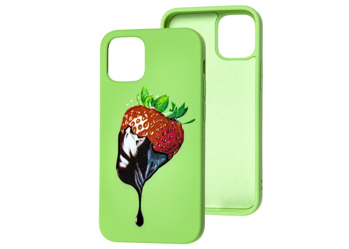 Чехол для iPhone 12 mini Art case зеленый