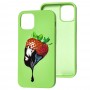 Чехол для iPhone 12 mini Art case зеленый