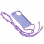 Чехол для iPhone 12 mini Wave Lanyard without logo light purple