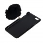 Чехол для iPhone 6 Fluffy Pompon черный