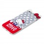 Чехол для iPhone 6 Hello Kitty силикон прозрачно / красный