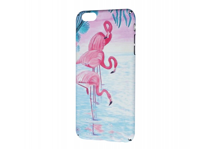 Чехол для iPhone 6 Plus Ibasi Flowers розовый фламинго