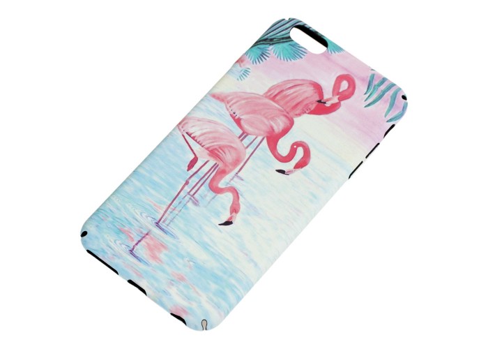 Чехол для iPhone 6 Plus Ibasi Flowers розовый фламинго