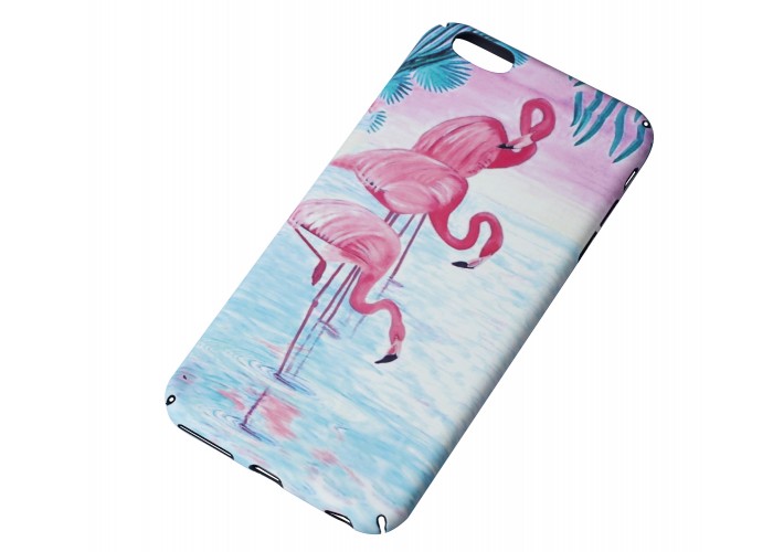 Чехол для iPhone 6 Plus Ibasi Flowers розовый фламинго