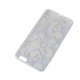 Чехол для iPhone 6 Plus матовый с принтом цветы и птичка