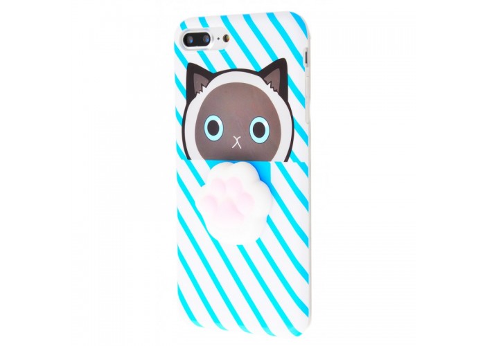 Чехол для iPhone 7 Plus Squishy Case синий кот