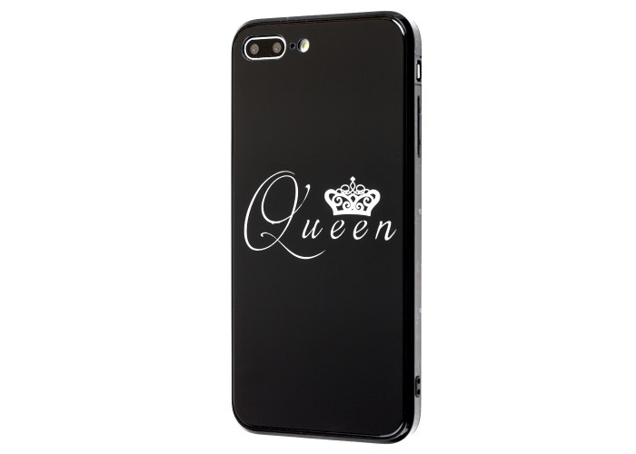 Чехол для iPhone 7 Plus / 8 Plus HQ glass королева 01 черный