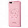 Чехол для iPhone 7 Plus / 8 Plus Kaws leather розовый