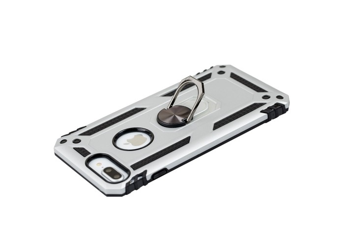 Чехол для iPhone 7 Plus / 8 Plus Serge Ring ударопрочный серебристый