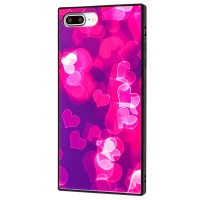 Чехол для iPhone 7 Plus / 8 Plus YCT прямоугольный розовый сердца