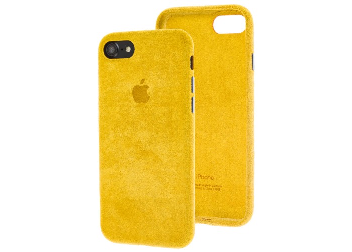 Чехол для iPhone 7 / 8 Alcantara 360 желтый