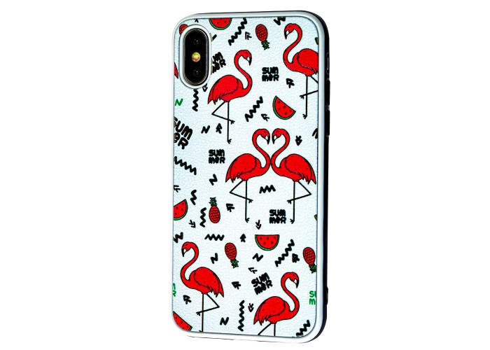 Чехол для iPhone X / Xs Fashion mix фламинго