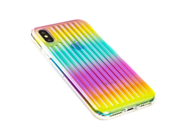 Чехол для iPhone X / Xs Gradient Laser радуга