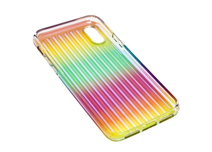 Чехол для iPhone X / Xs Gradient Laser радуга