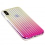 Чехол для iPhone X / Xs Gradient Laser розовый