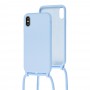 Чехол для iPhone X / Xs Lanyard without logo sky blue