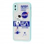 Чехол для iPhone X / Xs Picture shadow matte space nasa / mint