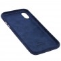 Чехол для iPhone Xr Alcantara 360 темно-синий