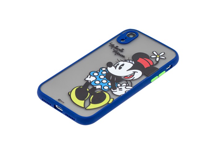 Чехол для iPhone Xr Picture shadow matte minnie mouse / dark blue
