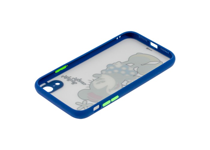 Чехол для iPhone Xr Picture shadow matte minnie mouse / dark blue