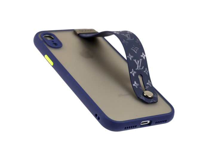 Чехол для iPhone Xr WristBand LV синий