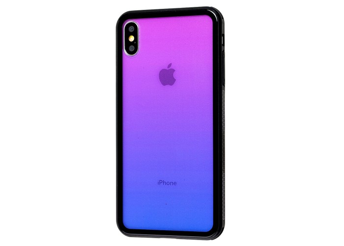 Чехол для iPhone Xs Max Gradient Glass прозрачный фиолетовый