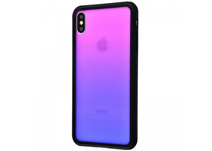 Чехол для iPhone Xs Max Gradient Glass прозрачный фиолетовый