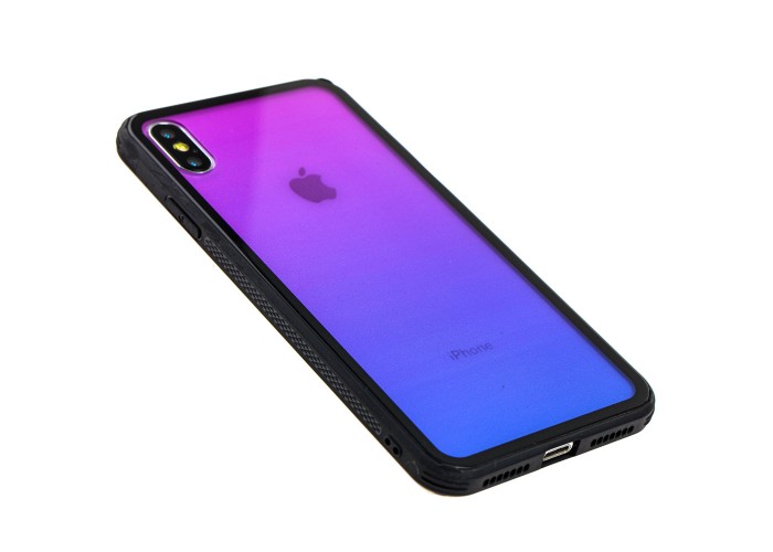 Чехол для iPhone Xs Max Gradient Glass прозрачный фиолетовый