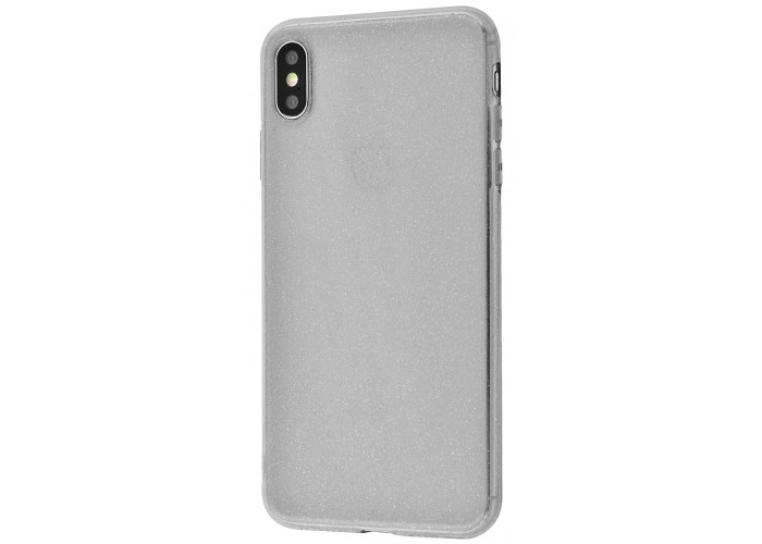 Чехол для iPhone Xs Max силикон с блестками черный