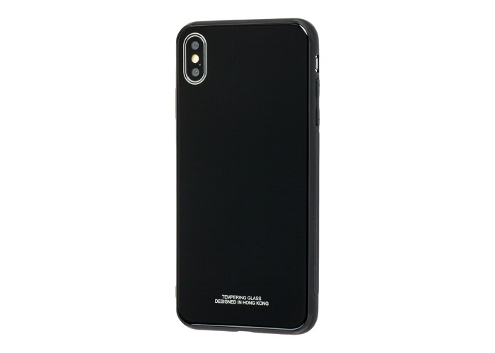 Чехол для iPhone Xs Max tempering glass черный