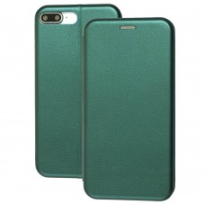 Чехол книжка для iPhone 7 Plus / 8 Plus Premium зеленый
