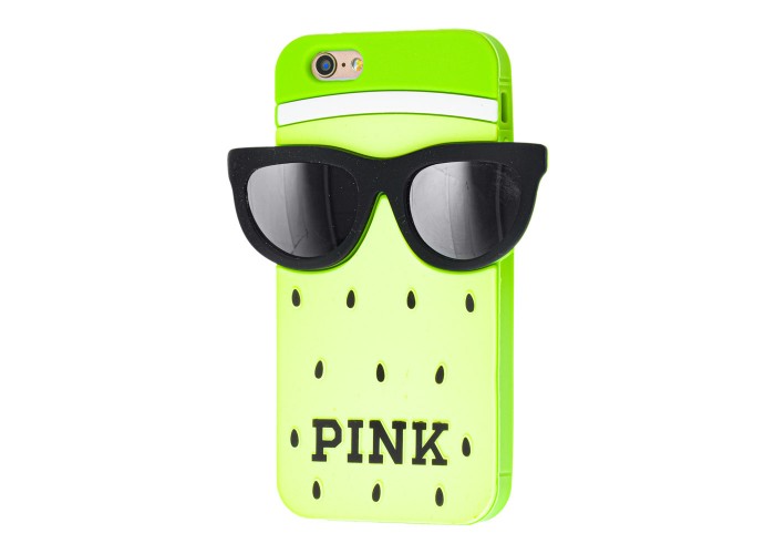 3D чехол Pink для iPhone 6 арбуз салатовый